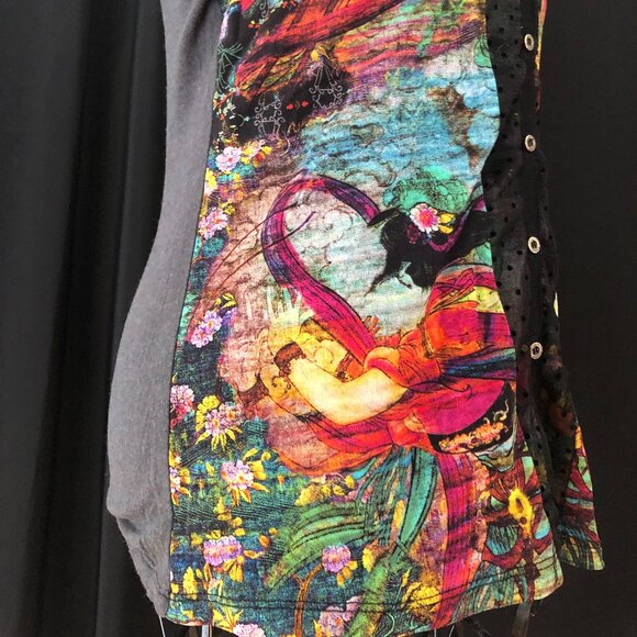 Unique French Design J.J. Garella Elegant & Colourful Cardigan: Size S/M - Picture 13 of 16